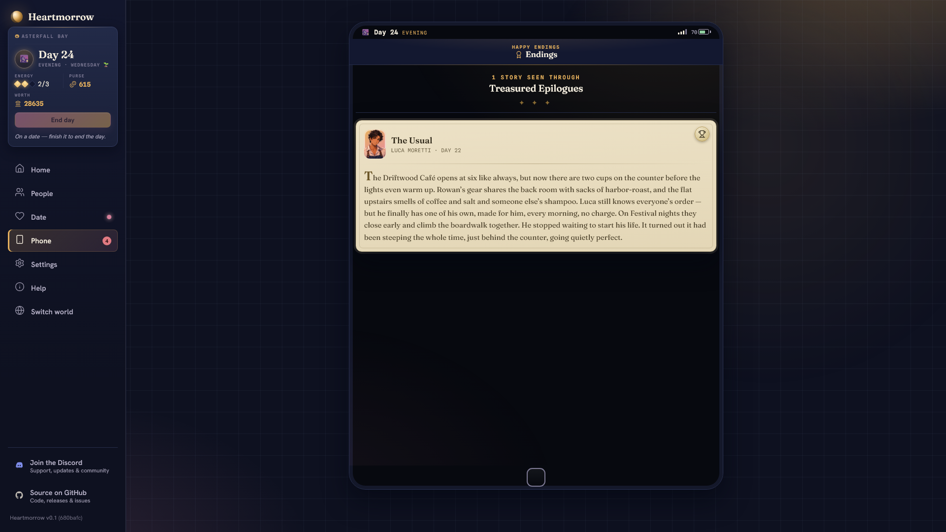 The Endings gallery for completed relationship stories